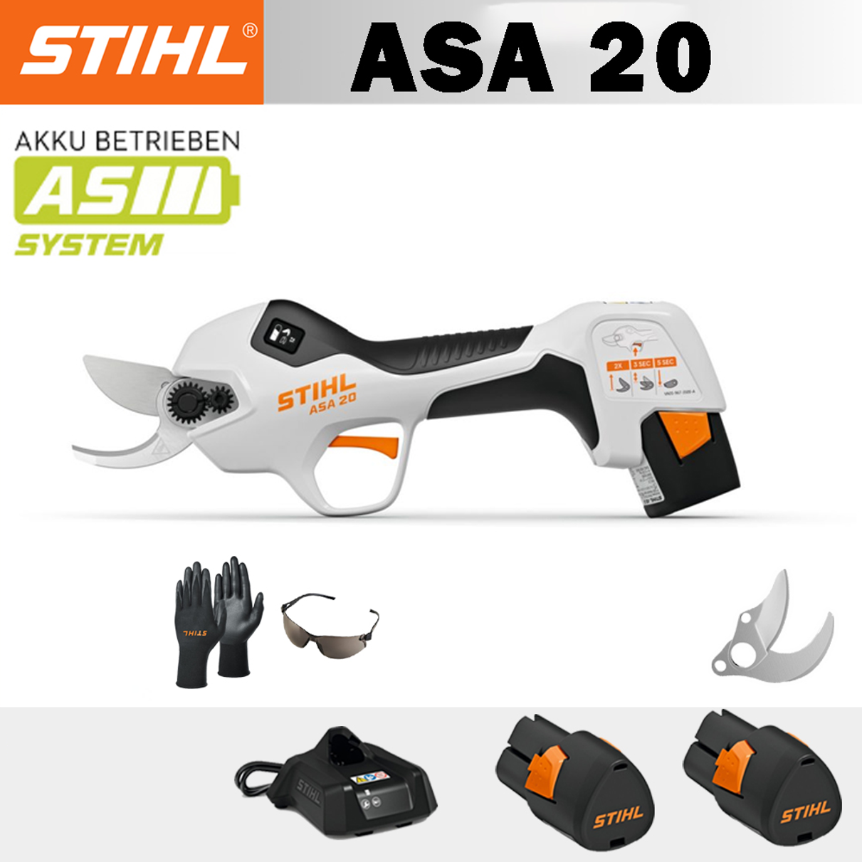 【STIHL】 Foarfecă de tăiat cu baterie litiu ASA 20