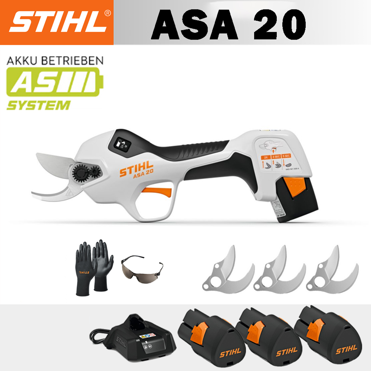 【STIHL】 Foarfecă de tăiat cu baterie litiu ASA 20