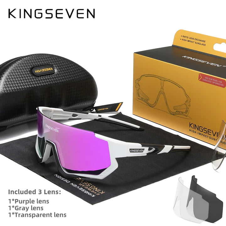 KINGSEVEN Ochelari de soare polarizați pentru ciclism, UV400