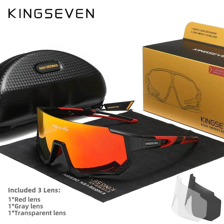 KINGSEVEN Ochelari de soare polarizați pentru ciclism, UV400