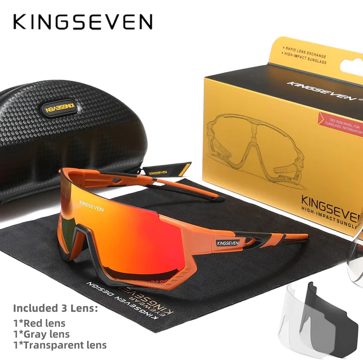 KINGSEVEN Ochelari de soare polarizați pentru ciclism, UV400