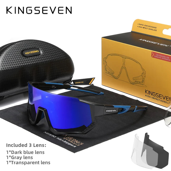 KINGSEVEN Ochelari de soare polarizați pentru ciclism, UV400