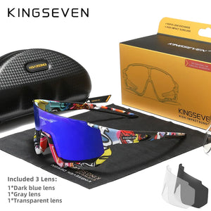 KINGSEVEN Ochelari de soare polarizați pentru ciclism, UV400