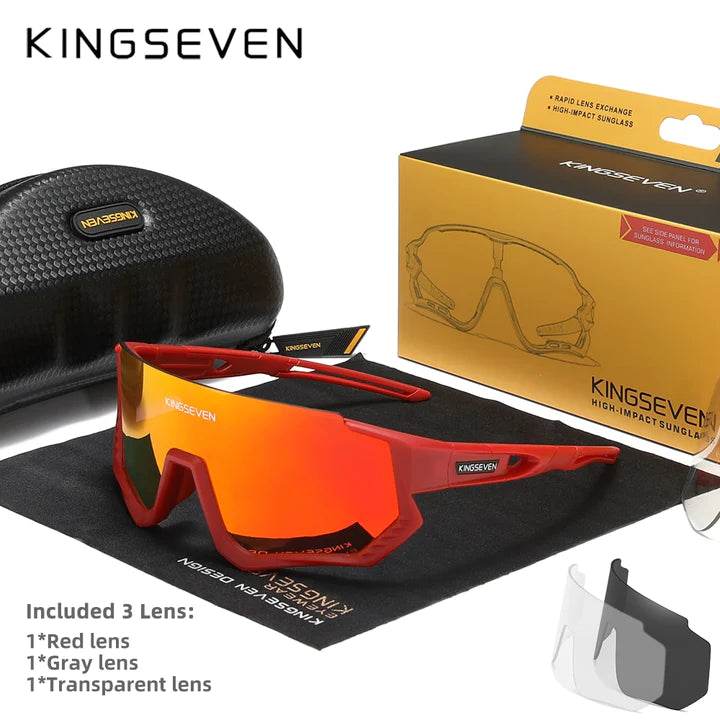 KINGSEVEN Ochelari de soare polarizați pentru ciclism, UV400