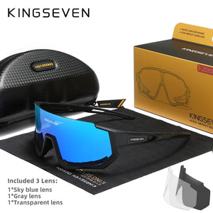 KINGSEVEN Ochelari de soare polarizați pentru ciclism, UV400