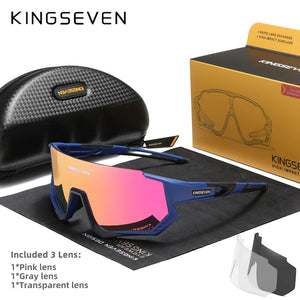 KINGSEVEN Ochelari de soare polarizați pentru ciclism, UV400