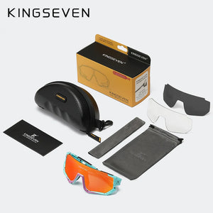 KINGSEVEN Ochelari de soare polarizați pentru ciclism, UV400